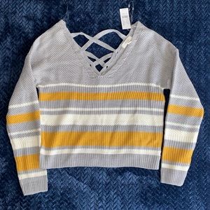 Cropped Striped Sweater